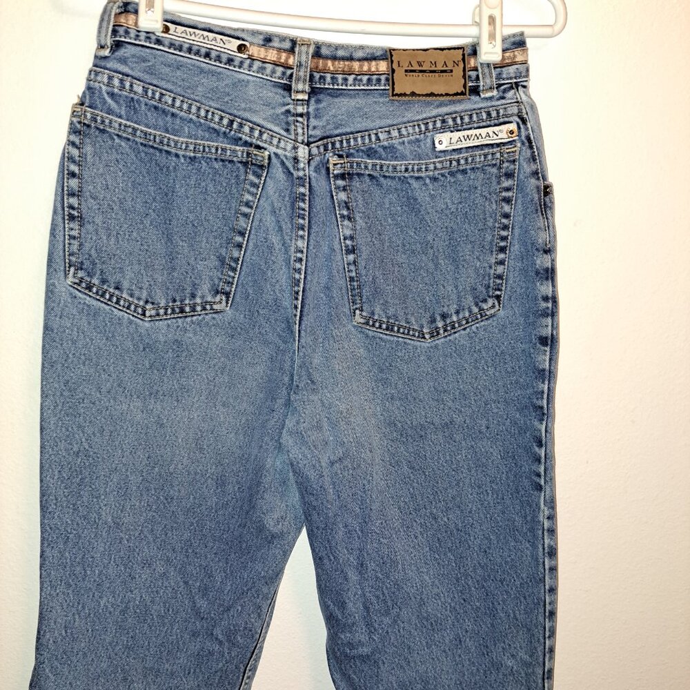 Vintage Lawman World Class High Rise Denim Jeans, 80's size 11 - Picture 9 of 10